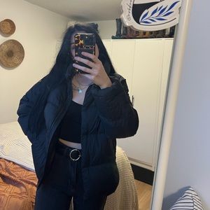 Black puffer jacket